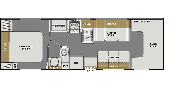 2023 COACHMEN FREELANDER 27QB, , floor-plans-day image number 0